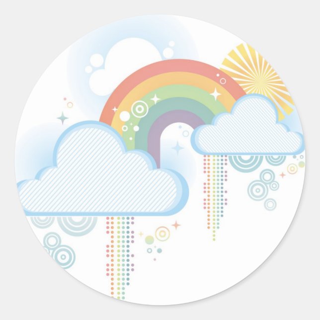 Retro Rainbow Stickers (Front)