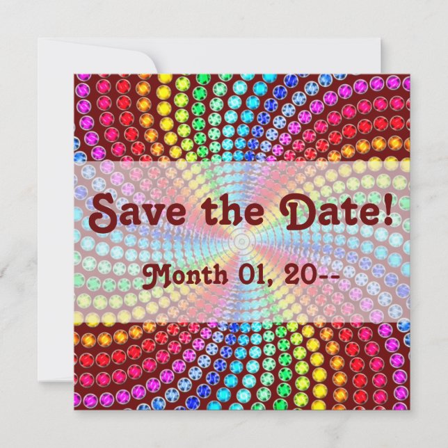 Retro Rainbow Swirl Announcements (Front)