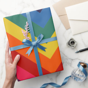 Retro Rainbow Totally Awesome Wrapping Paper