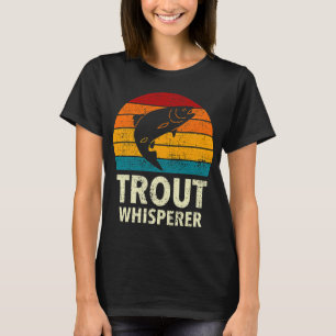Retro Rainbow Trout Sport Fly Fishing And Angling T-Shirt