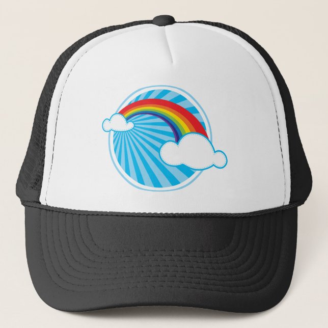 RETRO RAINBOW TRUCKER HAT (Front)