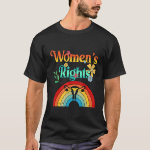 Retro Rainbow Women's Right My Body Pro Choice Fem T-Shirt