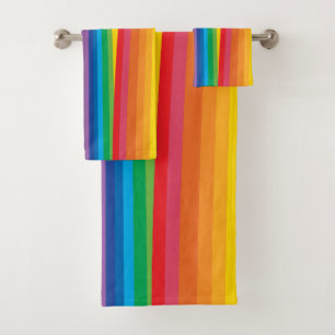 Retro Rainbows Bath Towel Set