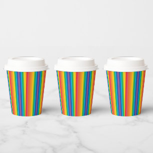 Retro Rainbows Paper Cups