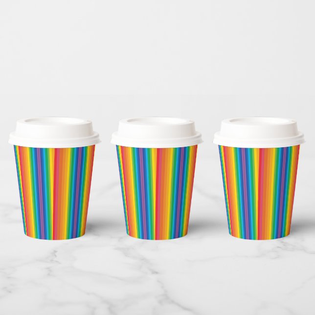 Retro Rainbows Paper Cups (Multi)