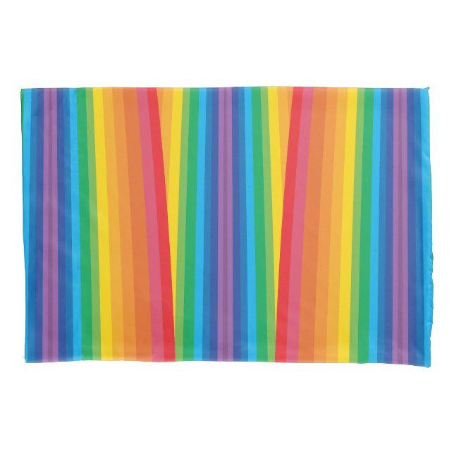 Retro Rainbows Pillowcases (2 Sizes) (Front-Left)