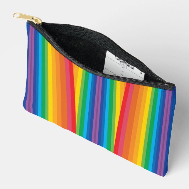Retro Rainbows Small Pouch (Open)