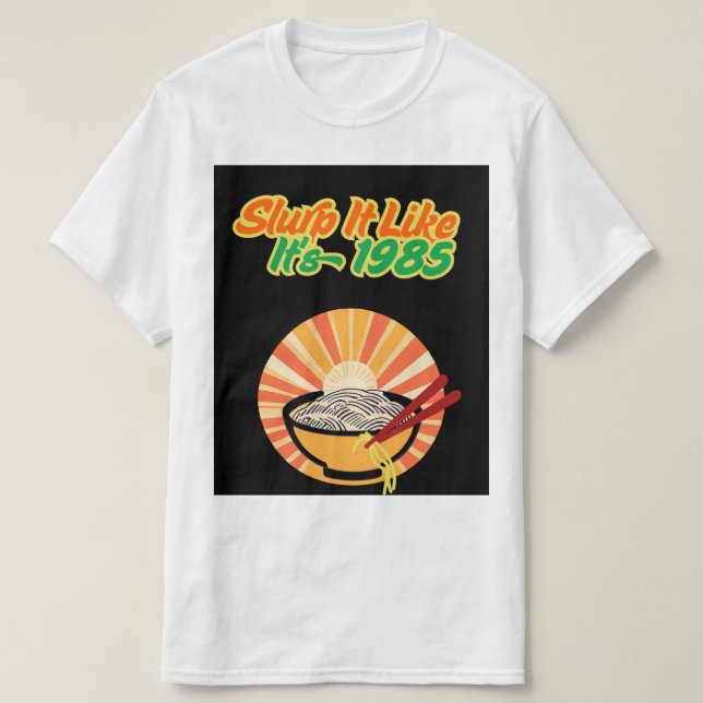 Retro Ramen T-Shirt – Vintage Noodle Vibes (Design Front)
