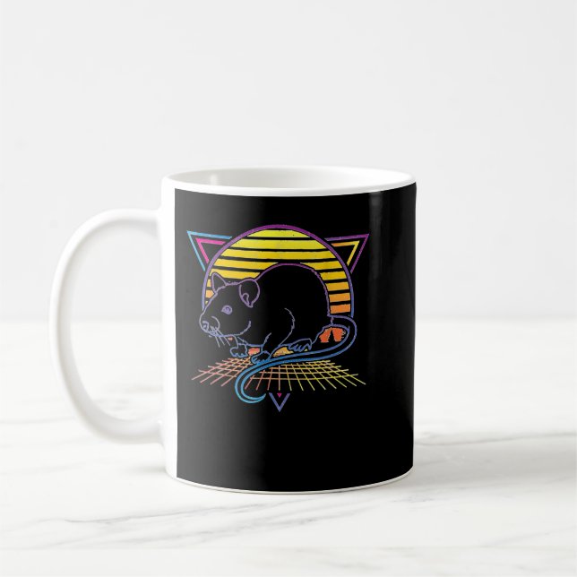 Retro Rat for Rat Lover Coffee Mug (Left)