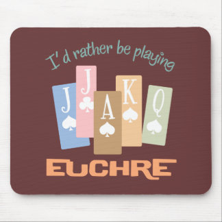 Retro Rather Play Euchre Mouse Mat