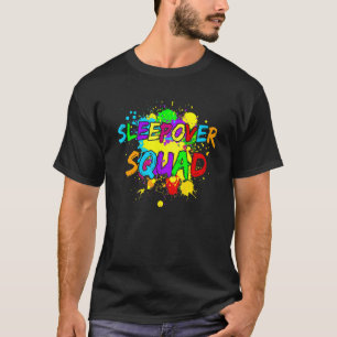 Retro Rave Colours Sleepover Squad Vintage Slumber T-Shirt