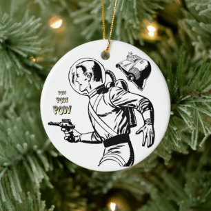 Retro Ray Gun Man Ornament