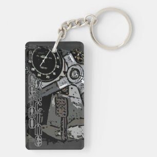 Retro Raycing Key Ring