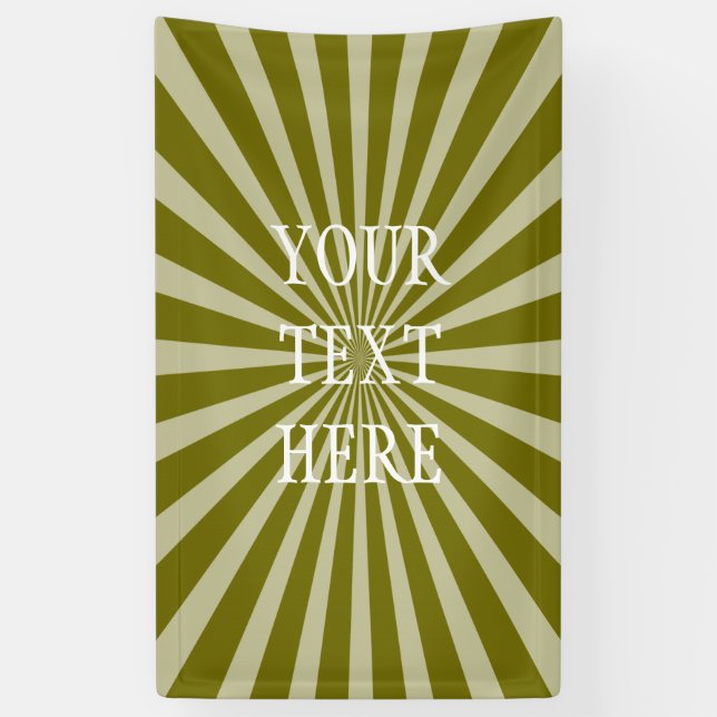 Retro Rays white transparent + your idea Banner (Vertical)