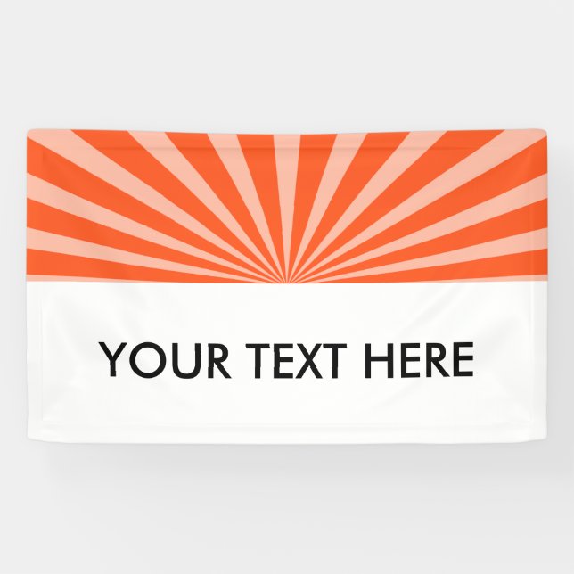 Retro Rays white transparent + your idea Banner (Horizontal)