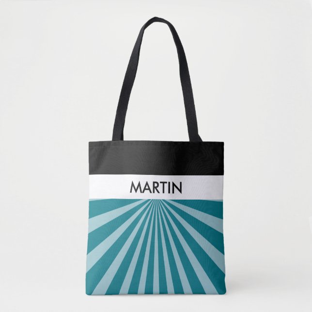 Retro Rays white transparent + your idea Tote Bag (Front)