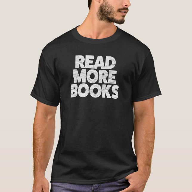 Retro Read More Books Graphic T-Shirt (Front)