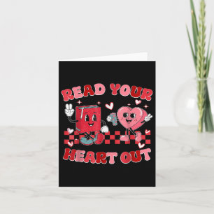 Retro Read Your Heart Out Valentines Day Teacher B Card
