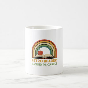 Retro Reader Teaching the Classics Vintage 70s Coffee Mug