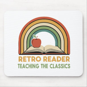  Retro Reader Teaching the Classics   Vintage 70s  Mouse Mat
