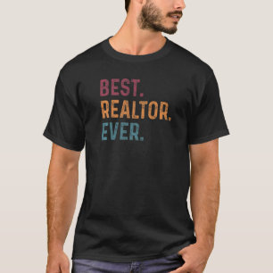 Retro Real Estate Graphic  Best Realtor Ever Premi T-Shirt