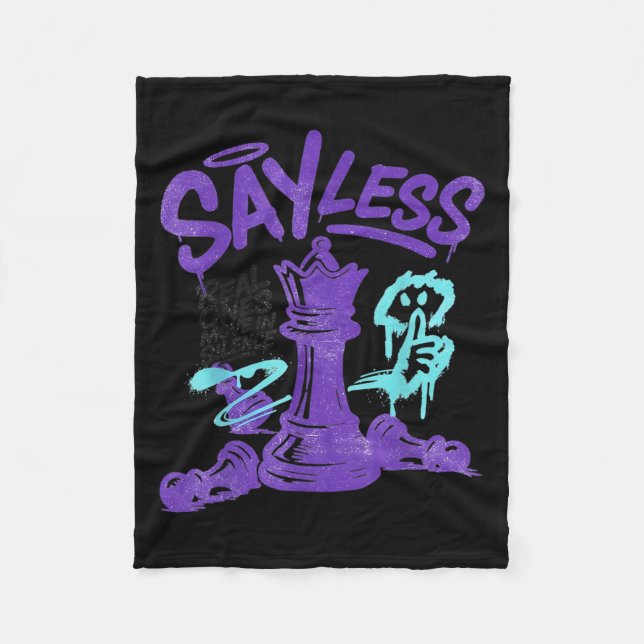 Retro Real Ones Move In Silence Money Quote Urban  Fleece Blanket (Front)