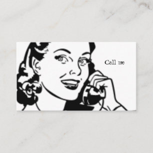 Retro Receptionist and Secretary Business Cards