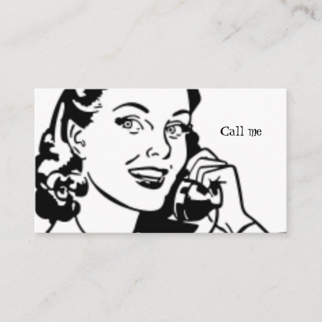 Retro Receptionist and Secretary Business Cards (Front)