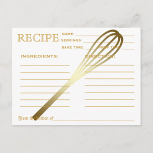 Retro Recipe Card Kitchen Tools Striped