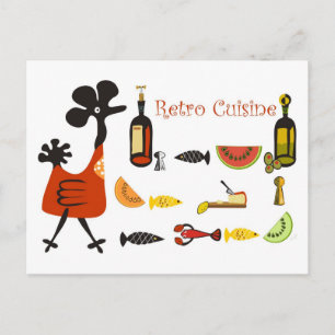 Retro Recipe Postcard