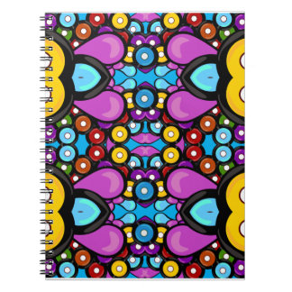 Retro Record Abstract Art Fun Pattern Design Notebook