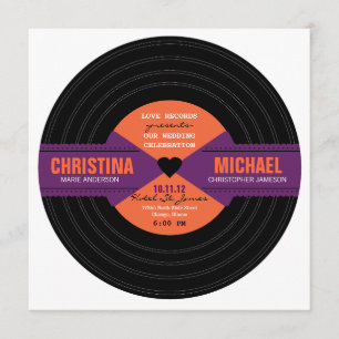 Retro Record Invitation