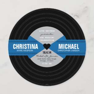 Retro Record Invitation