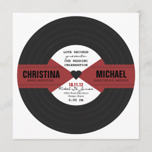 Retro Record Invitation