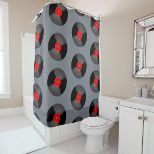 Retro Record Shower Curtain