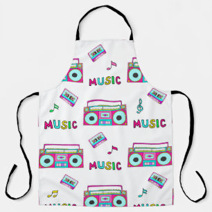 Retro Recorder Tape Seamless Apron