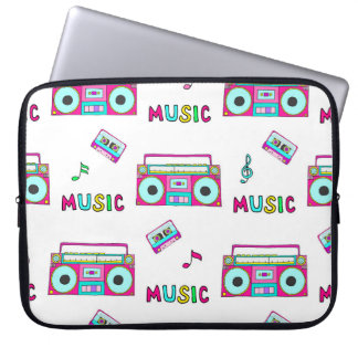 Retro Recorder Tape Seamless Laptop Sleeve