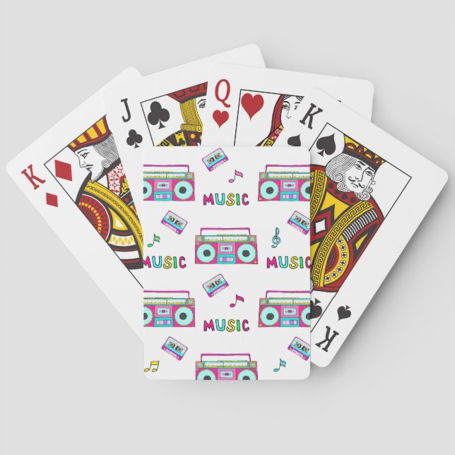 Retro Recorder Tape Seamless Playing Cards (Back)