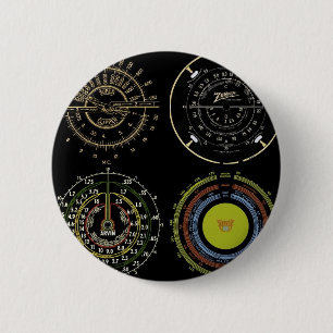 Retro Records 6 Cm Round Badge