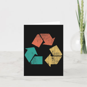 Retro Recycle Logo Protect Nature Earth Day Men Wo Card