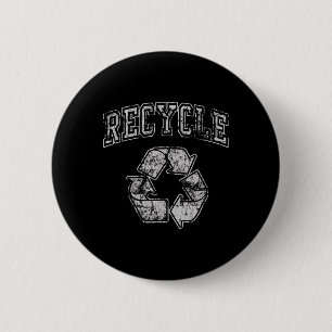 Retro Recycle Protect Nature Earth Day 6 Cm Round Badge