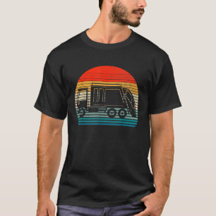 Retro Recycling Trash Garbage Truck Sunset Old T-Shirt