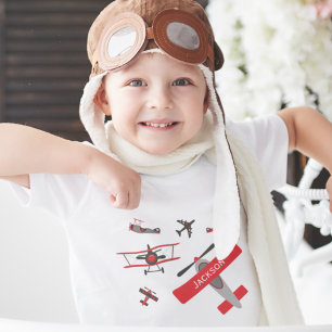 Retro Red and Black WWII Military Airplane Toddler T-Shirt