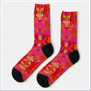 Retro Red and Pink Unique Fashion Socks
