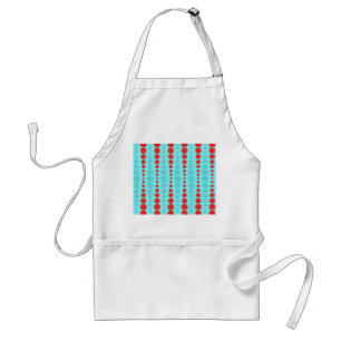 Retro Red and Turquoise Dots Apron