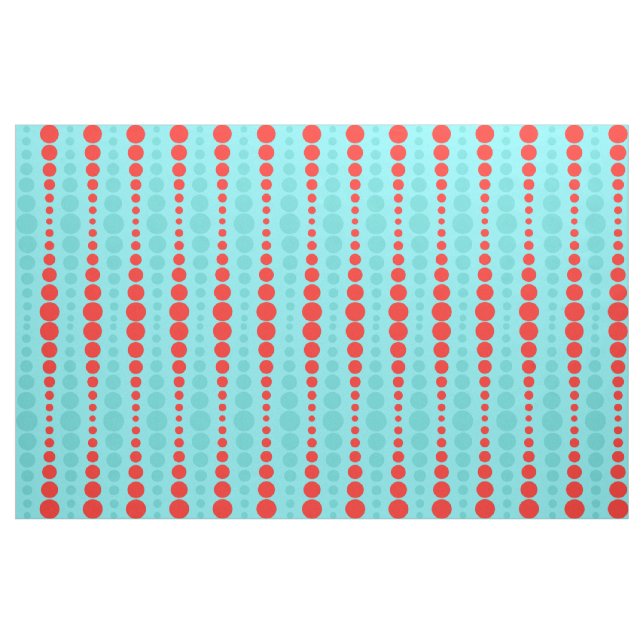 Retro Red and Turquoise Dots Fabric (Fat Quarter)