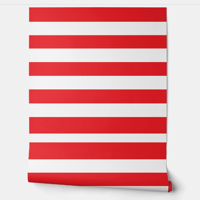 Retro Red And White Stripes  Wallpaper (Unrolling)