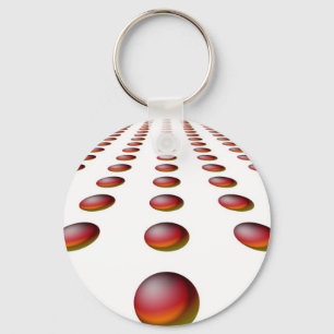 Retro Red Ball Design Key Ring