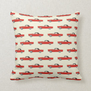Retro Red Car Cushion