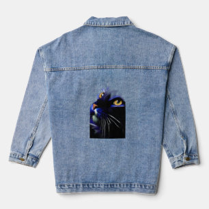 Retro Red Cat Nose Funny Day 2025 Kids Boys Girl Denim Jacket